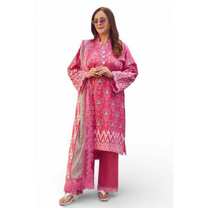 Ensemble 3 pièces CL-52663, style décontracté, imprimé, en mousseline de soie, avec dupatta, pour le printemps/été - Product Image 2