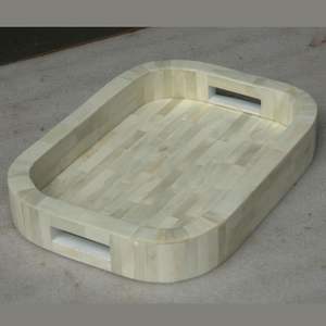 ถาดเสิร์ฟทำด้วยมือถาดใส่กระดูกหรูหราสำหรับอาหารเช้าอาหารผลไม้ชากาแฟ - Product Image 3