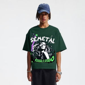 Camiseta de Algodón Transpirable, Anti-Pilling, con Estampado Personalizado para Atuendos Casuales y Uso Diario - Product Image 1