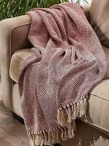 Chevron Woven Throw Collection Modern All-Season Cotton 50x60 <b>Weighted</b> <b>Blankets</b> Tassels Recycled Material Decorative Bedding - Product Image 6