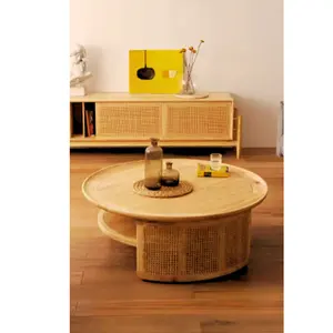 Rattan Table Competitive Price Rattan And Wicker Hand Made Decorative Luxury Customized Logo From Vietnam Manufacturer