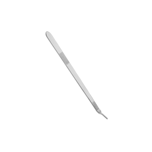 Poignée de scalpel professionnelle 250 mm 9.34 "25 coudée No 3 non stérile réutilisable métal acier BP poignée porte-lames - Product Image 2