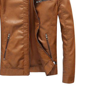 Veste en cuir de peau de vache pour hommes de Style High Street meilleure conception avec fermeture éclair coupe-vent durable vêtements pour hommes Offres Spéciales de haute qualité - Product Image 6