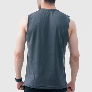 Débardeur sans manches pour homme, col rond, couleur unie, tricoté, séchage rapide, vêtements décontractés - Product Image 4