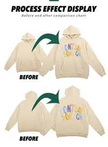 Sudaderas con Capucha Unisex de Mezclilla de Alta Calidad, Talla 2XL, Impresión Personalizada, Logotipo Bordado, Ropa Urbana, Sudaderas para Hombre y Mujer, Venta al por Mayor - Product Image 4