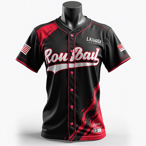 Camisetas de Béisbol y Sóftbol Estampadas Digitales de Alta Calidad, Ropa Deportiva de Equipo, Personalizadas, de Malla de Poliéster Transpirable de Secado Rápido, Cuello en V, para Hombre - Product Image 5