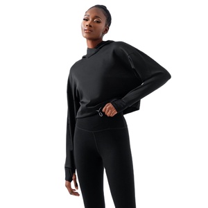 Sudadera con Capucha Extra Grande para Gimnasio y Yoga para Mujer, Tejido de Rizo, Ecológica, Impresión Personalizada, Ropa Deportiva con Logotipo Frontal - Product Image 3