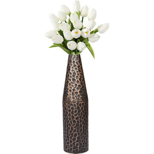 Florero de cobre antiguo con diseño martillado, decoración del hogar de estilo clásico lujoso para impresionantes arreglos florales, macetas de jardín - Product Image 2