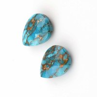 Pierre précieuse turquoise bleu Mohave 12x16mm, taille poire facettée, briolette, hautement polie, pour la création de bijoux DIY (bague, pendentif)