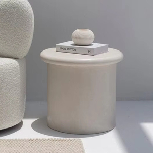 Table d'appoint moderne en béton fait de béton ciment table de chevet table d'appoint meubles de chambre à coucher en bois - Product Image 1