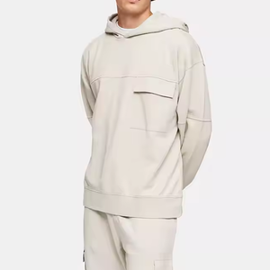 Sweat à capuche double couche surdimensionné 500 Gsm, coupe et couture, sweats à capuche courts et lourds, poches cargo 3D, sweat à capuche zippé - Product Image 6