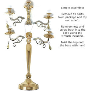 Venta caliente hecho a mano Metal aluminio candelabros boda y hogar evento piso decoración con uso de velas - Product Image 4