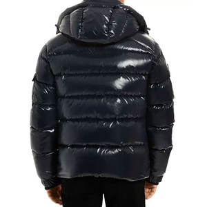 Venta al por mayor 2025 Shiny Bubble Hooded Puffer Jacket Custom Logo Shine Jacekts - Product Image 6