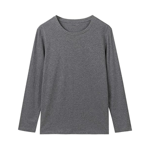 เสื้อยืดแขนยาวเข้ารูปสำหรับผู้หญิงเสื้อยืดคอกลมทรงตักเรียบลำลองสำหรับผู้หญิงเสื้อผ้าออกกำลังกายแบบแอคทีฟ - Product Image 2