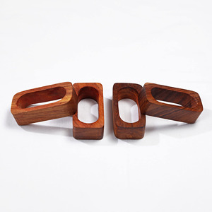 ชุดแหวนผ้าเช็ดปากทำจากไม้อุปกรณ์สำหรับอาหารค่ำทำด้วยมือ - Product Image 4