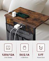 Vente en gros de canapé en bois Table console en forme de C avec station de charge Table d'appoint en forme de C fabriquée au Vietnam