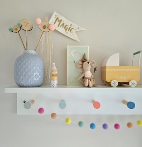 พวงปอมปอมสีพาสเทลประดับบ้านแขวนผนังประดับคริสต์มาสตกแต่งในร่มกลางแจ้งตกแต่งต้นไม้ระฆังปอมปอมเม็กซิกัน - Product Image 3