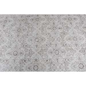 Grand tapis vintage 6,2x9,9 pi (188x301 cm), tapis turc blanc à bordures - Product Image 5