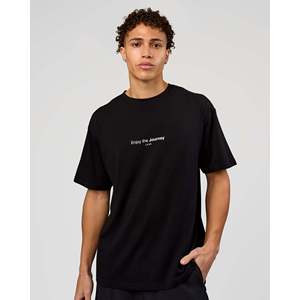 T-shirt en coton noir surdimensionné pour femmes grandes tailles - VS1 Profitez du voyage - Product Image 3