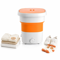 Lave-linge compact pliable portable de 1 kg, mini lave-linge pour sous-vêtements, culottes, chaussettes, vêtements de bébé, voyage, dortoir
