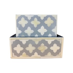 Posavasos de Hueso con Incrustaciones Hechos a Mano en India, Decoración de Lujo para el Hogar y la Mesa - Product Image 3