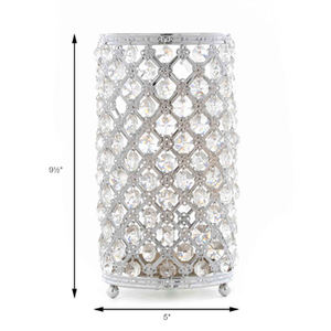 Elegante candelabro de luz en T de plata con cuentas de cristal de gran tamaño Ideal para la decoración de Navidad y sala de estar - Product Image 4