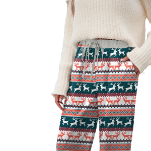 Bold Comfort Christmas Sweatpants Mujer Premium Fit Cordón Christmas Sweatpants Poliéster Soft Warm Holiday Mood - Product Image 4