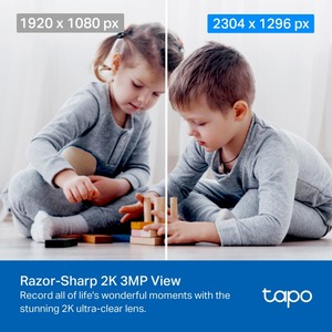 Tplink tapo กล้องรักษาความปลอดภัย Pan/TILT 2K มองเห็นกลางคืนสีขาว (C210 tapo) - Product Image 3
