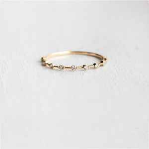 Anillo fino de oro de 18 quilates de moda para mujer Compromiso de diamante natural Boda Oro amarillo Certificado IGI para fiestas - Product Image 3