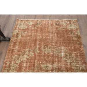 พรมวินเทจขนาด 4.2x7.9 ฟุต พรมตุรกี พรมลายกราฟิกสีน้ำตาลเหลือง - Product Image 4