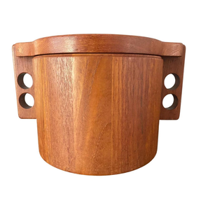 Seau en bois antique Design supérieur Décoratif en forme de carré avec couvercle et poignée en métal Seau à glace en bois - Product Image 6