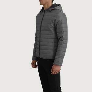 Tyler Grey <b>Casual</b> Reversible Hooded Puffer <b>Jacket</b> High Water Proof Embroidered Patchwork Standing Zippered Closure XS for Autumn - Product Image 2