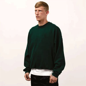 Meilleur design personnalisé Sweatshirts d'hiver 100% coton de couleur unie pour hommes Style de vêtements de rue Teint uni à vendre - Product Image 3