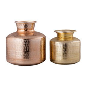 Florero de aluminio y hierro para boda estilo costero hecho a mano y maceta de suelo - Product Image 6