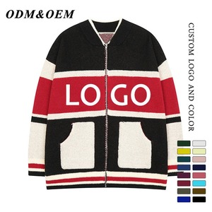 Suéter Personalizado de Moda para Hombre, Cárdigan Jacquard con Cuello en V, Chaqueta de Punto Informal y Holgada, Cárdigan de Suéter para Hombre - Product Image 5