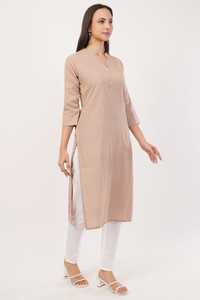 Trendmalls High Quality <b>Women's</b> Embossed Stretchable Cotton Fabric Casual Ethnic Wear Diwali All Seasons Daily Use Long <b>Kurta</b>. - Product Image 6