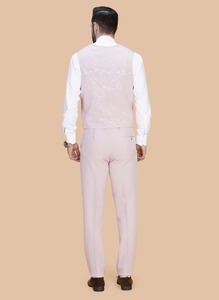 Conjunto de Traje Completo de 5 Piezas para Hombre, Color Rosa, Elegante, Suministro Directo de Fábrica, Disponible para Bodas, Graduaciones y Eventos Corporativos - Product Image 3