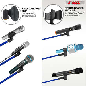 5 Core Mic Stand Floor Height Adjustable <b>Tripod</b> Microphone Stands w Extending Telescoping Boom Arm - Product Image 5