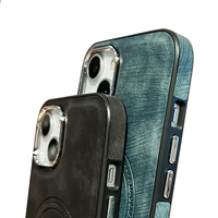 Étui de téléphone portable avec broche d'éjection SIM, recharge sans fil, en PU+TPU pour 12/13 Pro Max Mini, support de carte de haute qualité, idéal pour les voyages