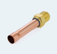 Raccord de condenseur en laiton 5/8, tube en cuivre 8 cm 23G 7/8-14 UNF SAE 45 Flare 1050 PSI, raccord de réfrigérant AC brasé, garantie 1 an