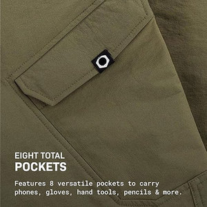 Pantalon cargo d'été 100% coton multi-poches élastique personnalisé grande taille pour hommes - Product Image 4