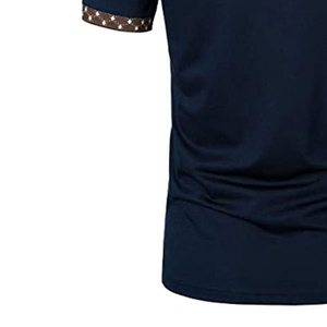 Custom High Quality Summer Casual 100% Polyester Knitted Golf for Shirts Short Sleeve Collared Striped New Polo Shirts For Men - Product Image 5