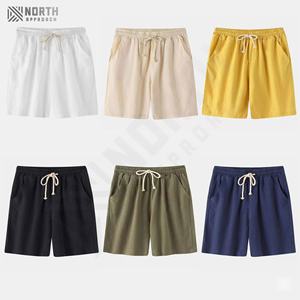 Shorts de sport décontractés unisexes pour l'entraînement et la course à pied, polyester et coton de haute qualité, poches, motif uni, teinture unie, service OEM - Product Image 6