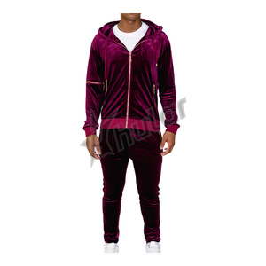 2025 velours survêtement surdimensionné Sport survêtement hommes Vintage velours costumes doux respirant survêtement Logo personnalisé adultes - Product Image 4