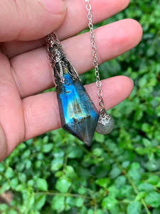 Vintage Ethiopian <b>Opal</b> Engagement Wedding Party Pendant <b>Necklace</b> Handmade 25To35mm Pencil Shape Bezel Set Sterling Silver - Product Image 4