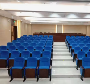 <b>Blue</b> Fabric Traditional Office <b>Chair</b> Swivel Folding for School Hall Conference Use - Product Image 1