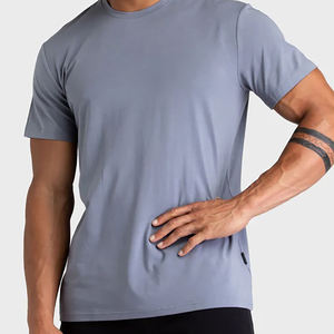 T-shirt surdimensionné vierge personnalisé pour hommes vêtements de rue à séchage rapide hip hop T-shirt uni à manches courtes pour hommes - Product Image 4