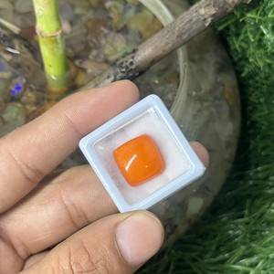 Cojín de ópalo naranja corte Natural 14MM piedra preciosa suelta para la fabricación de joyas - Product Image 4