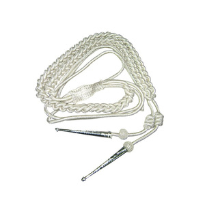 Rubans d'Aiguillette Mylar de largeur personnalisés de qualité supérieure Logo en soie imprimé accessoires d'uniforme de cérémonie en tissu - Product Image 1