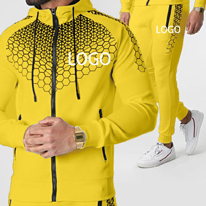 Wholesale Custom Embroidery Logo <b>Mens</b> Two Piece <b>Track</b> Set Color Block Tracksuit <b>Men</b> <b>Jacket</b> Suit Slim Fit Polyester Jogging Suit - Product Image 4